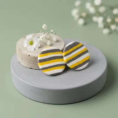 Cercel Circle- Yellow