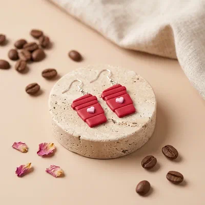 Cercel Coffee - Red