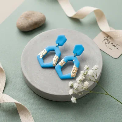 Cercel Diamond - Blue & Gold