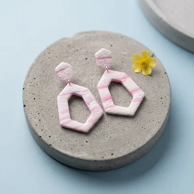 Cercel Diamond - Pink