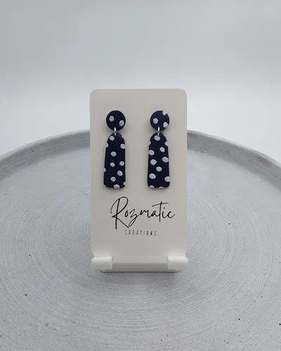 Cercel Ovaline - Blue Dots