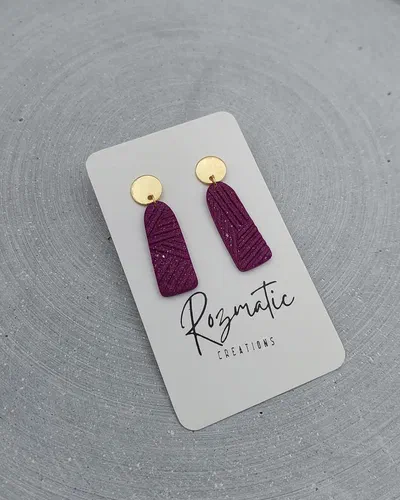 Cercel Ovaline - Violet Sparkle