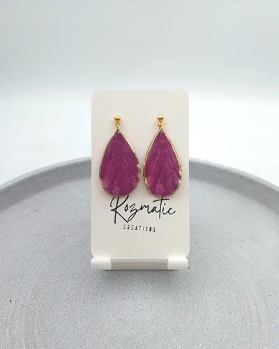 Cercel Petalia - Mauve Gold