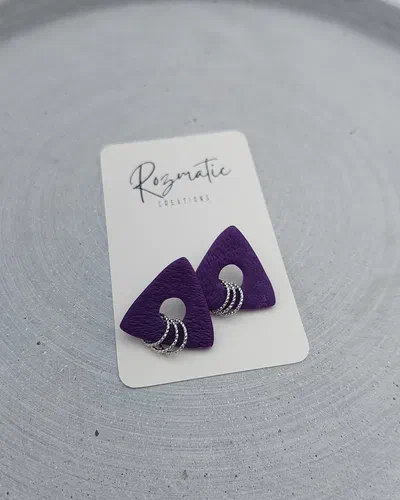 Cercel Trielle - Purple Silver