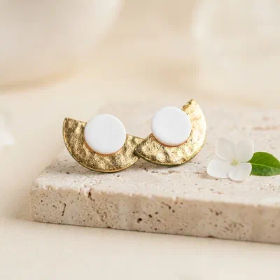 Cercel Vesper - Gold&White